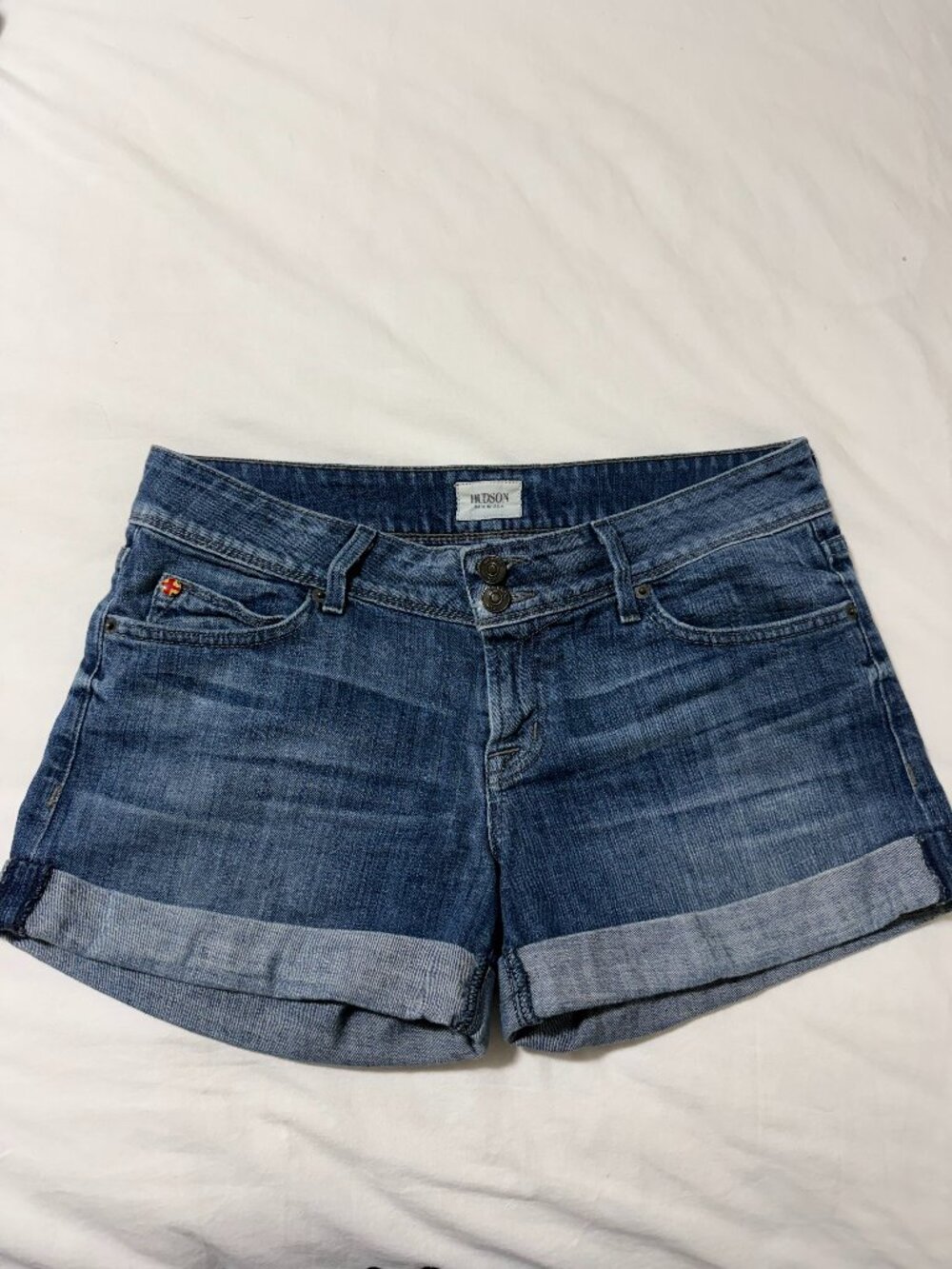 Hudson Croxley Mid-Rise Denim Shorts Cosmopolitan Size 28 - Picture 4 of 11